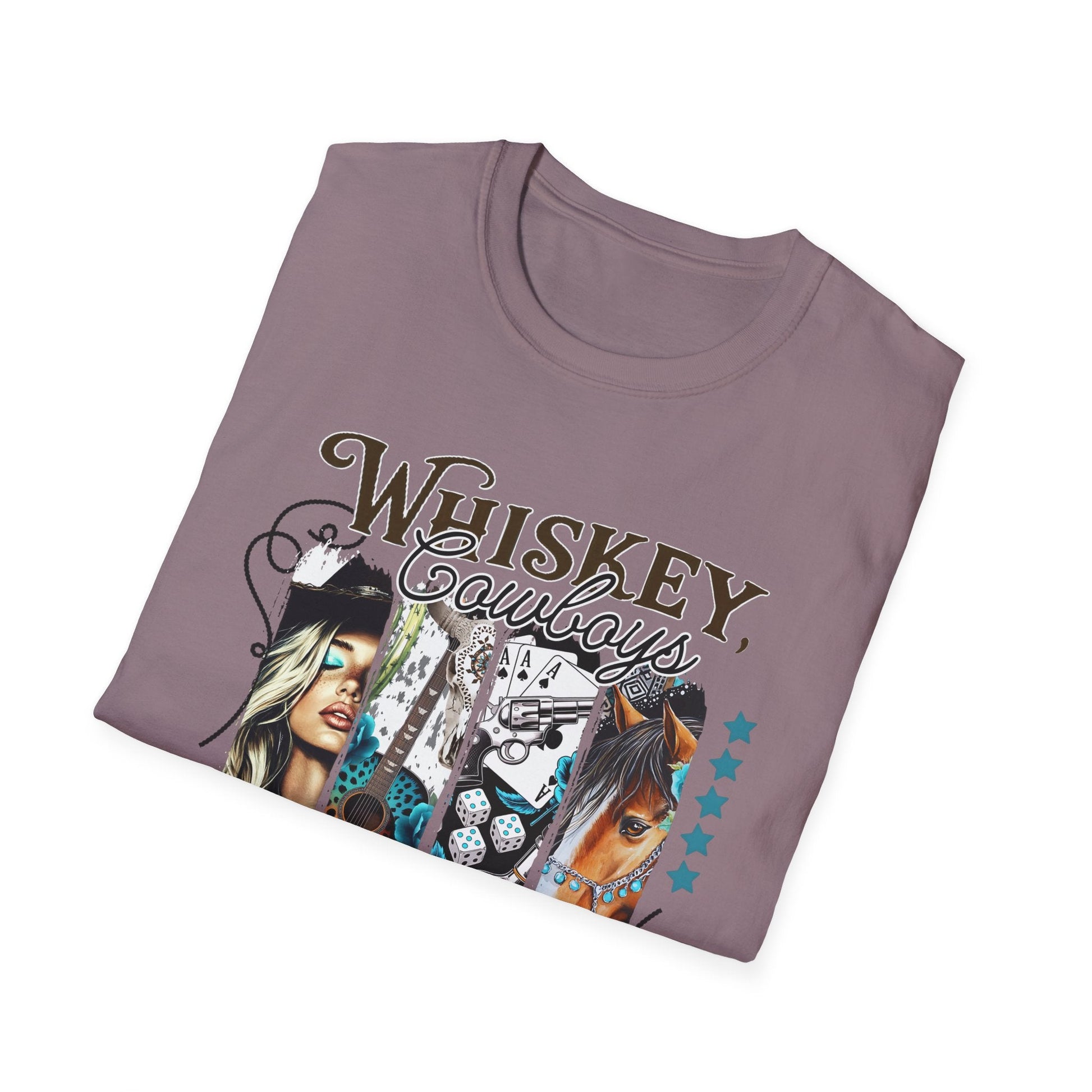 Whiskey Cowboys Bad Decisions T-Shirt | Unisex Graphic Tee, Casual Wear, Gift for Drink Lovers, Summer Style, Festival Apparel - Shirt Happens Graphics