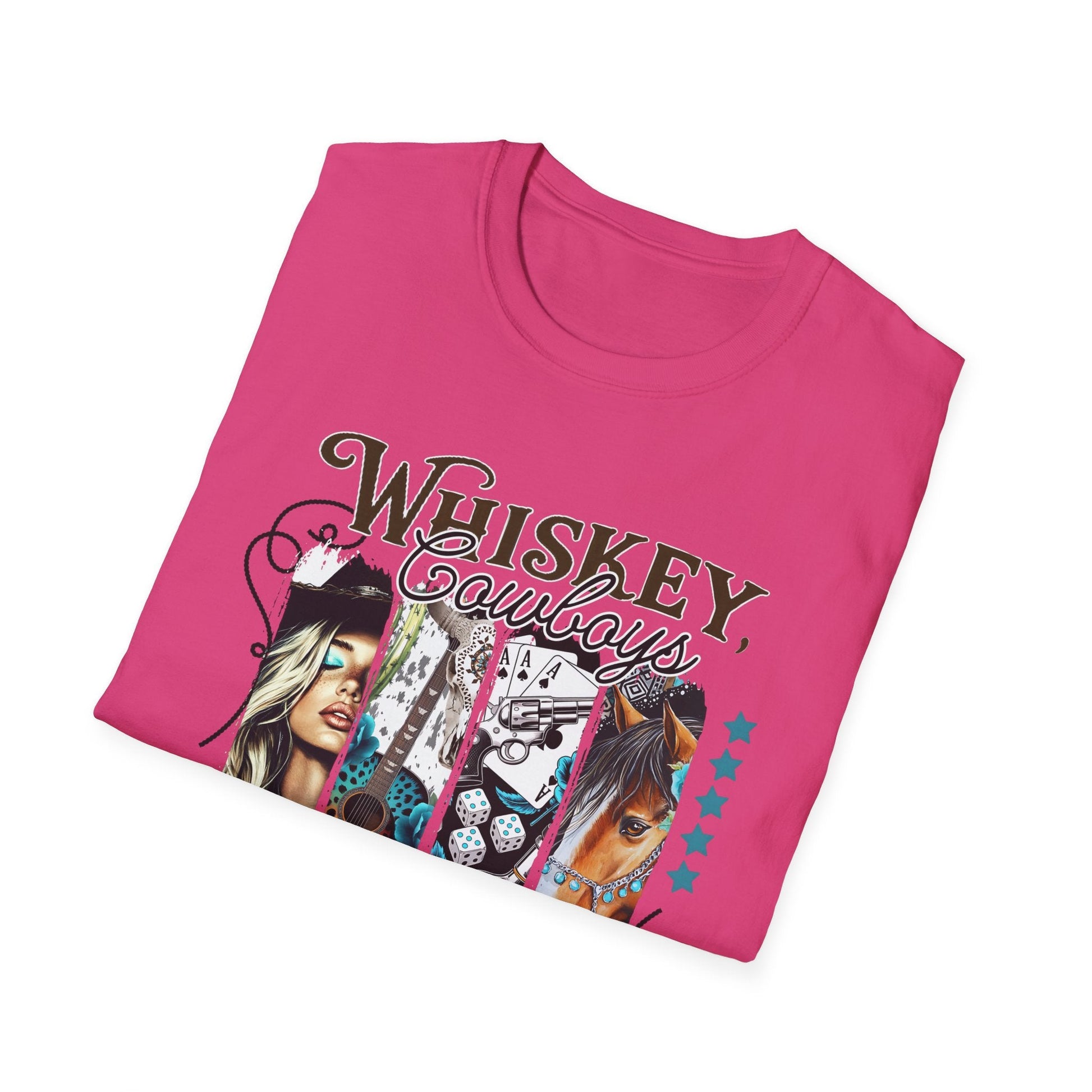 Whiskey Cowboys Bad Decisions T-Shirt | Unisex Graphic Tee, Casual Wear, Gift for Drink Lovers, Summer Style, Festival Apparel - Shirt Happens Graphics