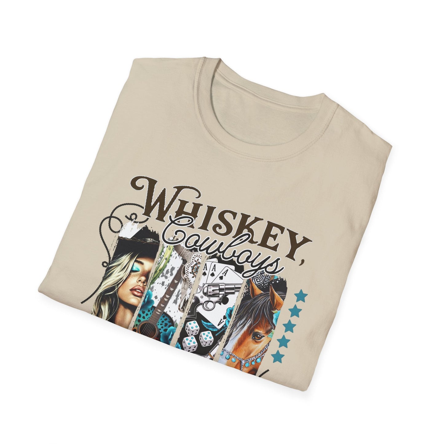 Whiskey Cowboys Bad Decisions T-Shirt | Unisex Graphic Tee, Casual Wear, Gift for Drink Lovers, Summer Style, Festival Apparel - Shirt Happens Graphics
