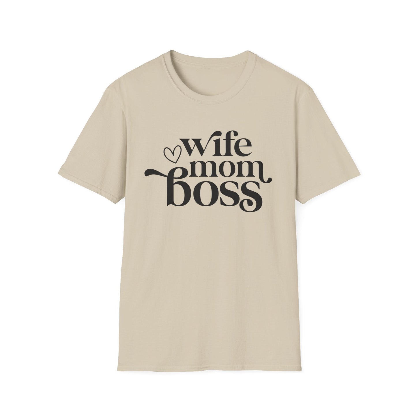 Wife Mom Boss T-Shirt, Women's Empowerment Tee, Gift for Moms, Casual Wear, Perfect for Mother's Day - Shirt Happens Graphics