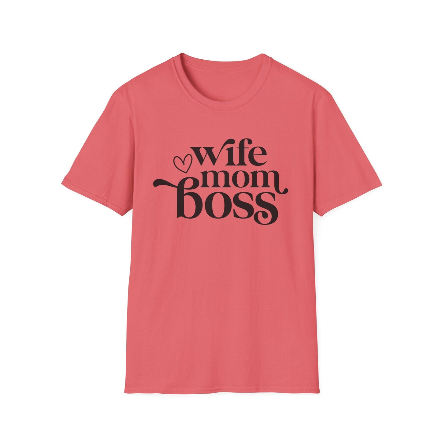 Wife Mom Boss T-Shirt, Women's Empowerment Tee, Gift for Moms, Casual Wear, Perfect for Mother's Day - Shirt Happens Graphics