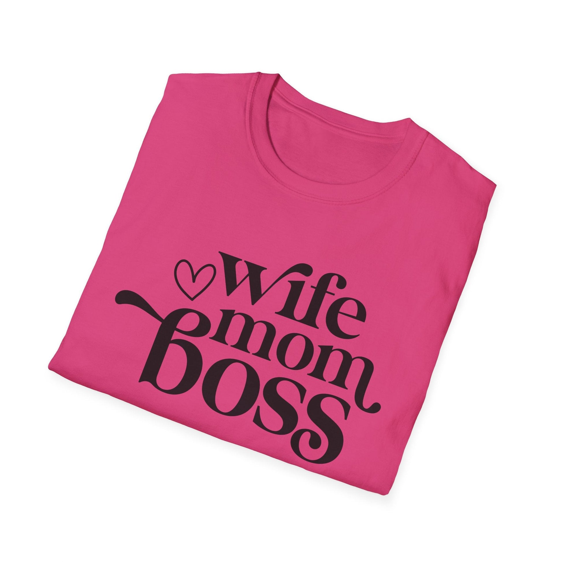 Wife Mom Boss T-Shirt, Women's Empowerment Tee, Gift for Moms, Casual Wear, Perfect for Mother's Day - Shirt Happens Graphics