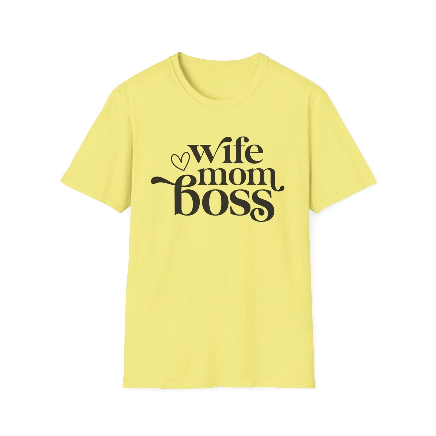 Wife Mom Boss T-Shirt, Women's Empowerment Tee, Gift for Moms, Casual Wear, Perfect for Mother's Day - Shirt Happens Graphics