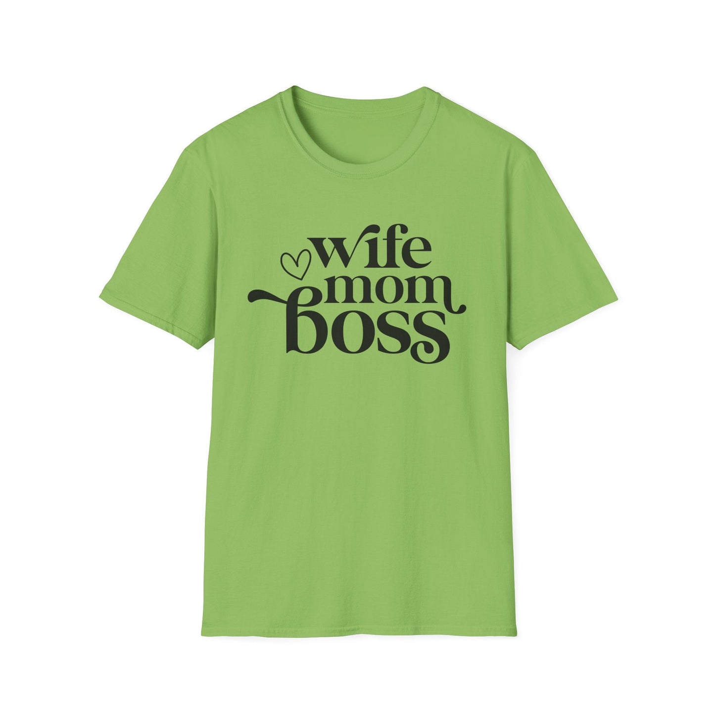 Wife Mom Boss T-Shirt, Women's Empowerment Tee, Gift for Moms, Casual Wear, Perfect for Mother's Day - Shirt Happens Graphics