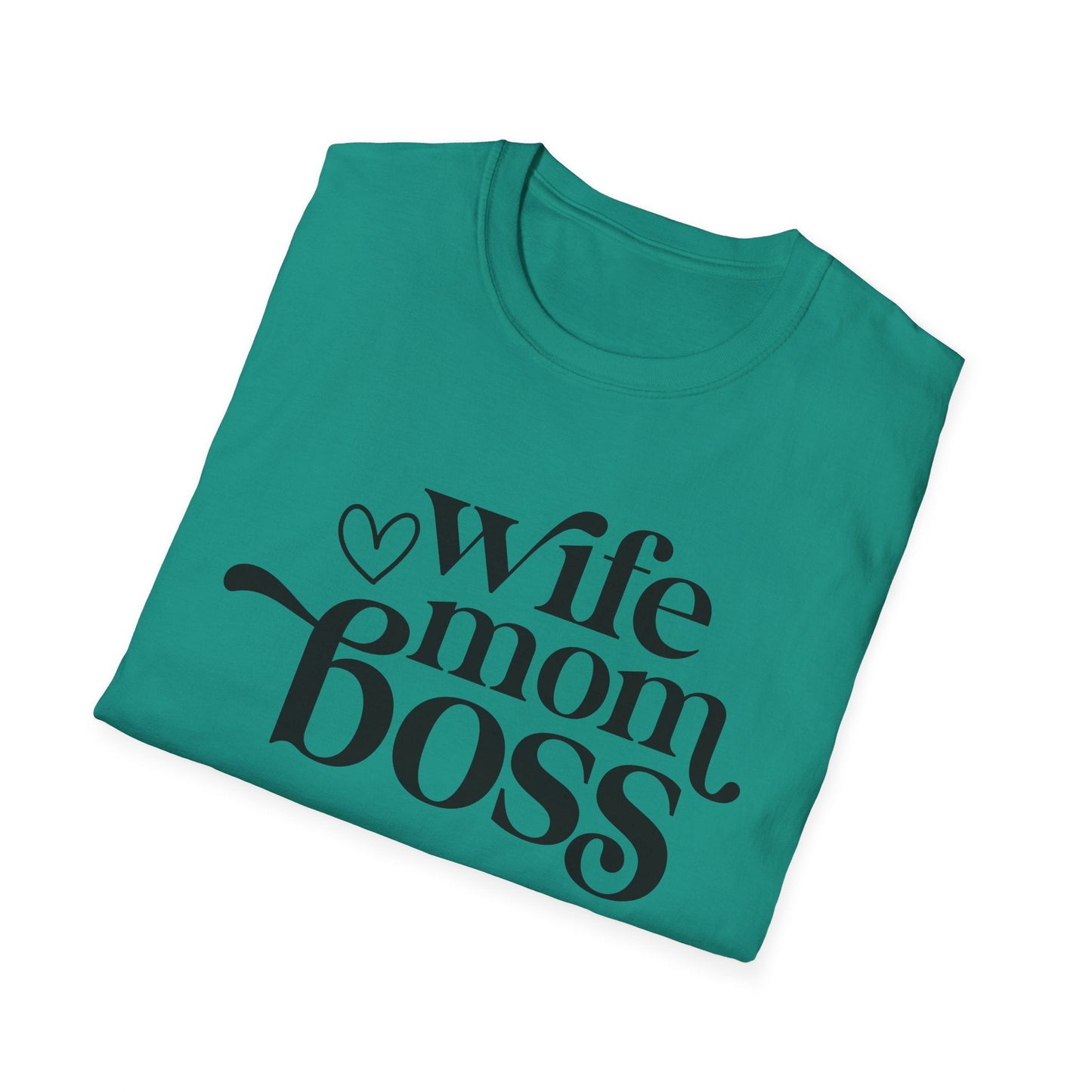 Wife Mom Boss T-Shirt, Women's Empowerment Tee, Gift for Moms, Casual Wear, Perfect for Mother's Day - Shirt Happens Graphics