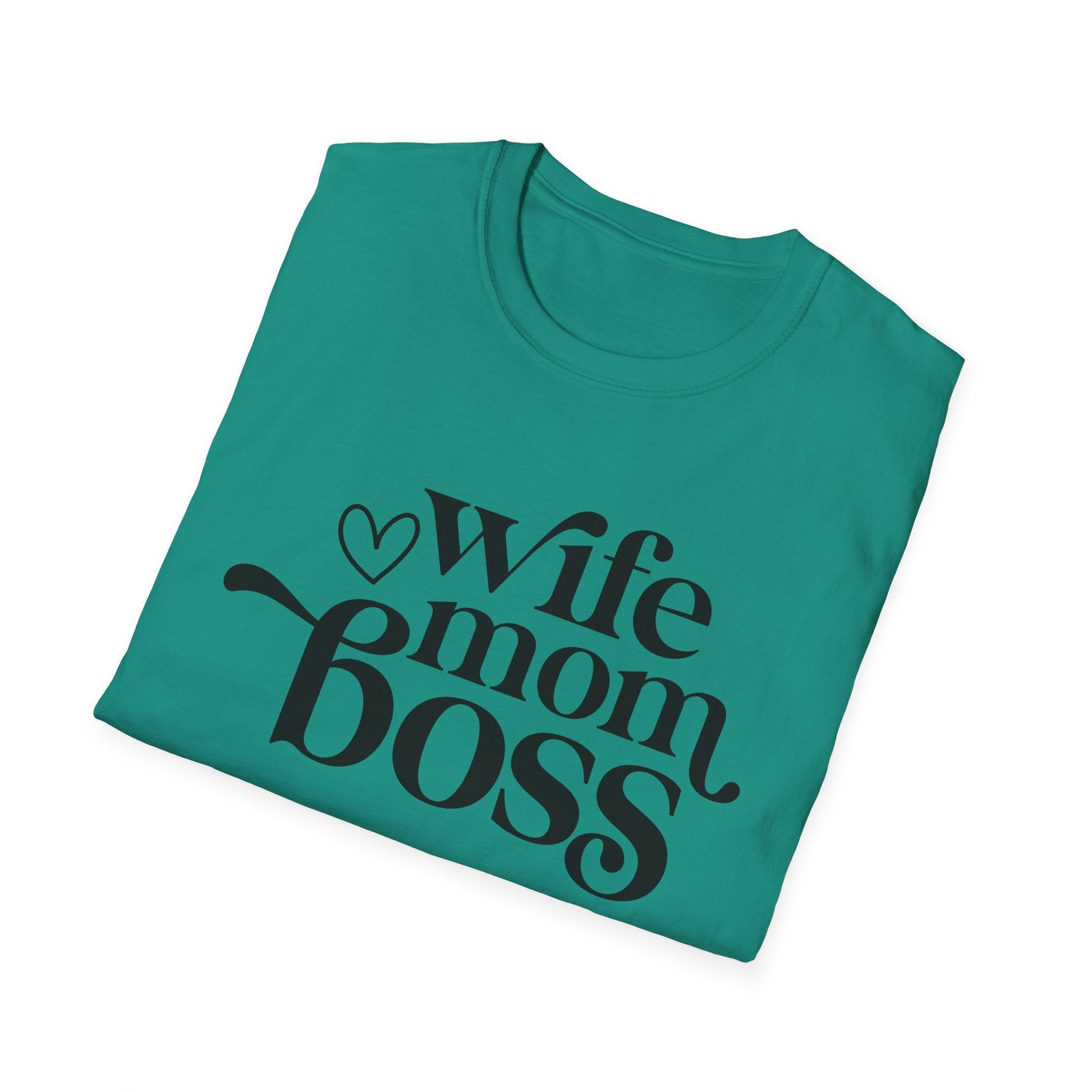 Wife Mom Boss T-Shirt, Women's Empowerment Tee, Gift for Moms, Casual Wear, Perfect for Mother's Day - Shirt Happens Graphics