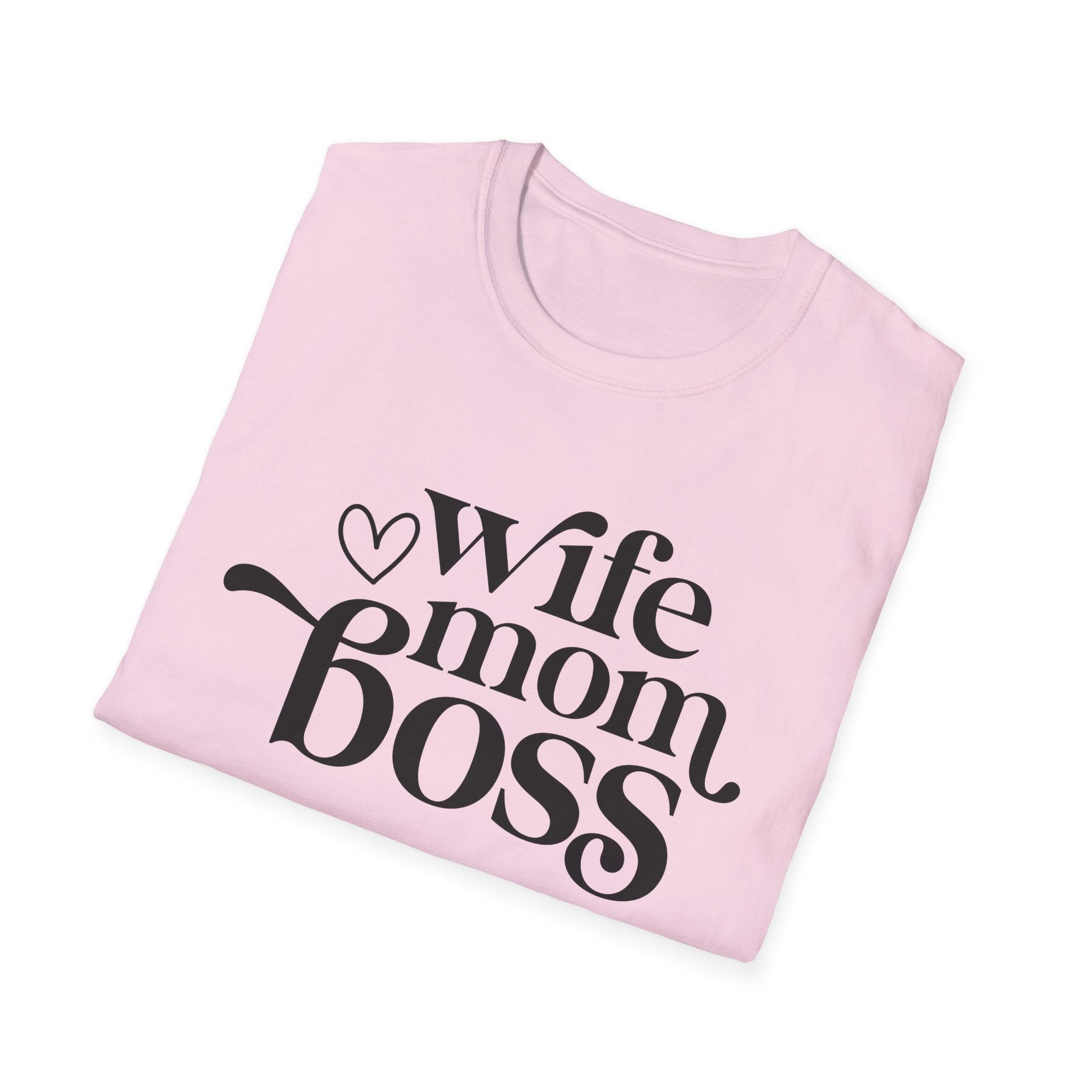 Wife Mom Boss T-Shirt, Women's Empowerment Tee, Gift for Moms, Casual Wear, Perfect for Mother's Day - Shirt Happens Graphics