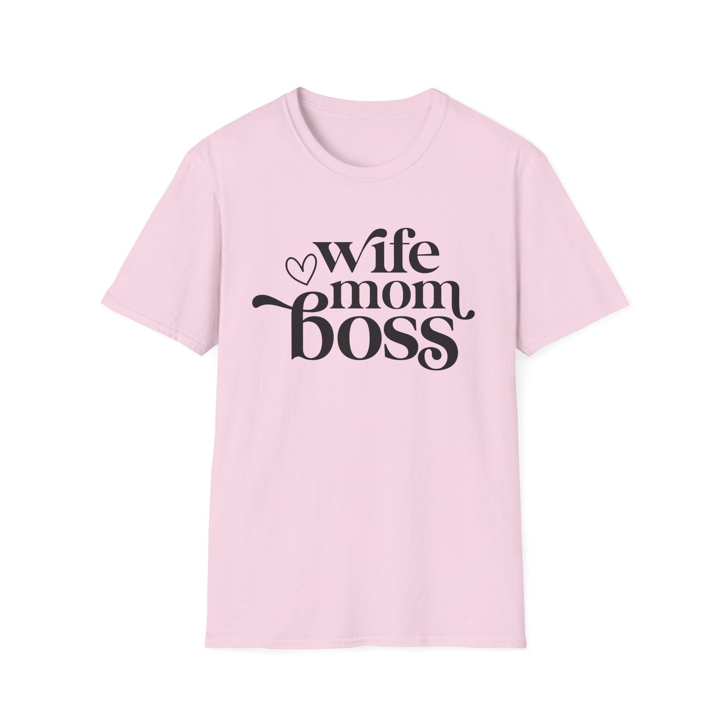 Wife Mom Boss T-Shirt, Women's Empowerment Tee, Gift for Moms, Casual Wear, Perfect for Mother's Day - Shirt Happens Graphics