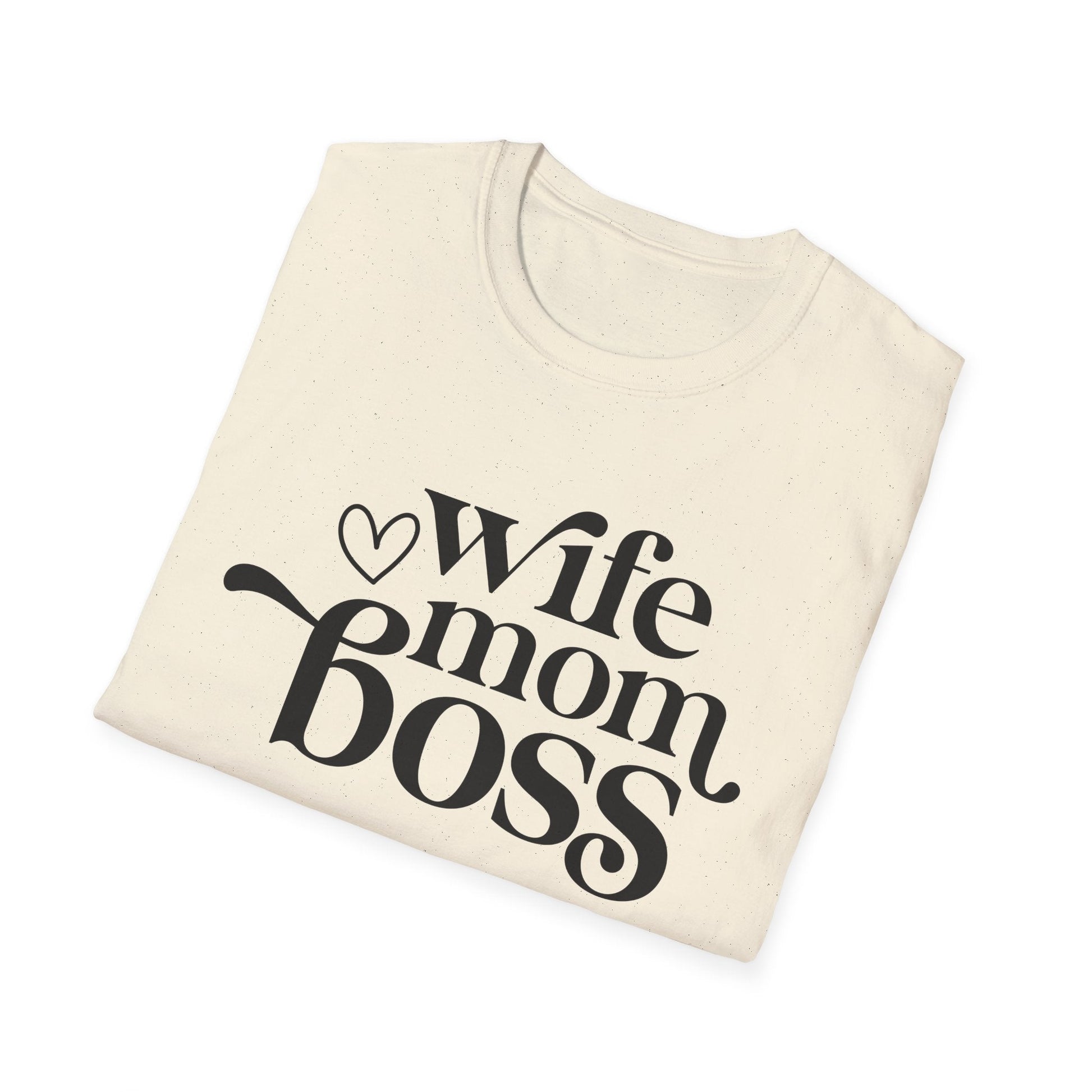 Wife Mom Boss T-Shirt, Women's Empowerment Tee, Gift for Moms, Casual Wear, Perfect for Mother's Day - Shirt Happens Graphics