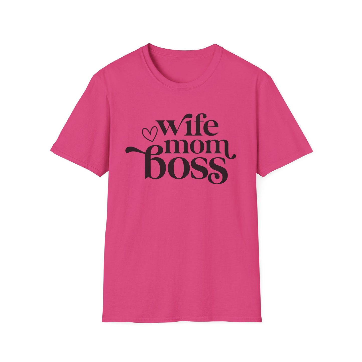 Wife Mom Boss T-Shirt, Women's Empowerment Tee, Gift for Moms, Casual Wear, Perfect for Mother's Day - Shirt Happens Graphics