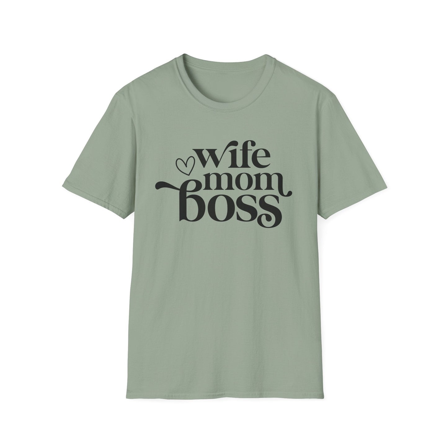 Wife Mom Boss T-Shirt, Women's Empowerment Tee, Gift for Moms, Casual Wear, Perfect for Mother's Day - Shirt Happens Graphics