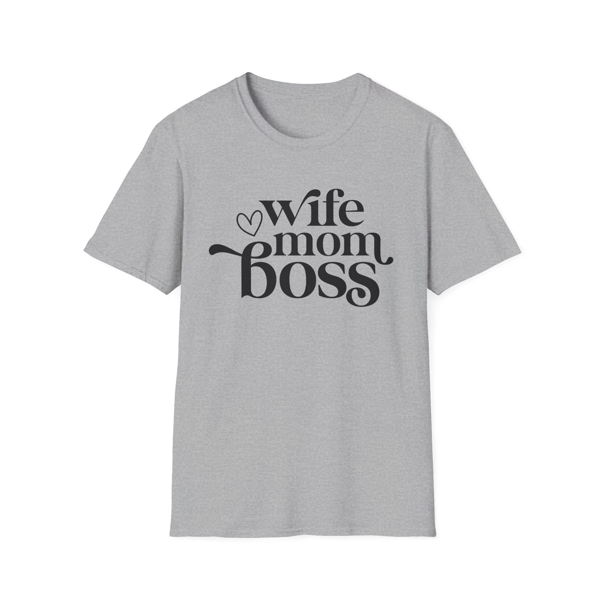 Wife Mom Boss T-Shirt, Women's Empowerment Tee, Gift for Moms, Casual Wear, Perfect for Mother's Day - Shirt Happens Graphics