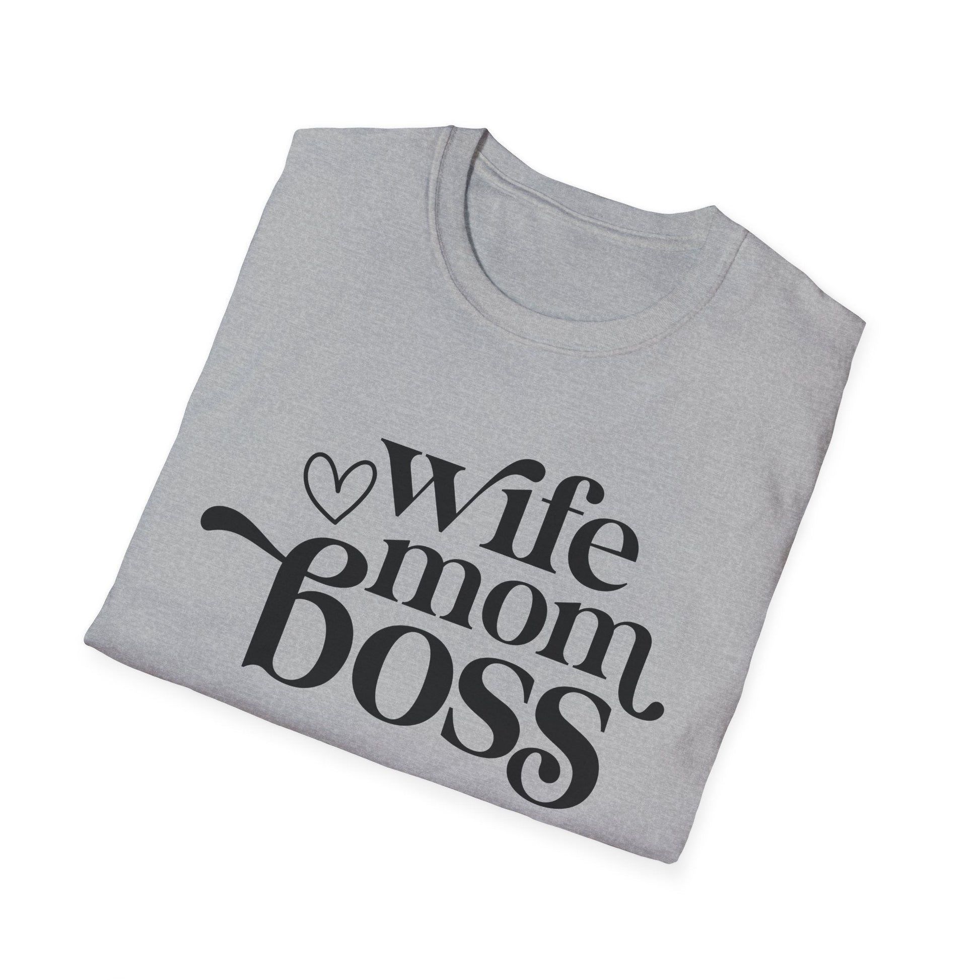 Wife Mom Boss T-Shirt, Women's Empowerment Tee, Gift for Moms, Casual Wear, Perfect for Mother's Day - Shirt Happens Graphics