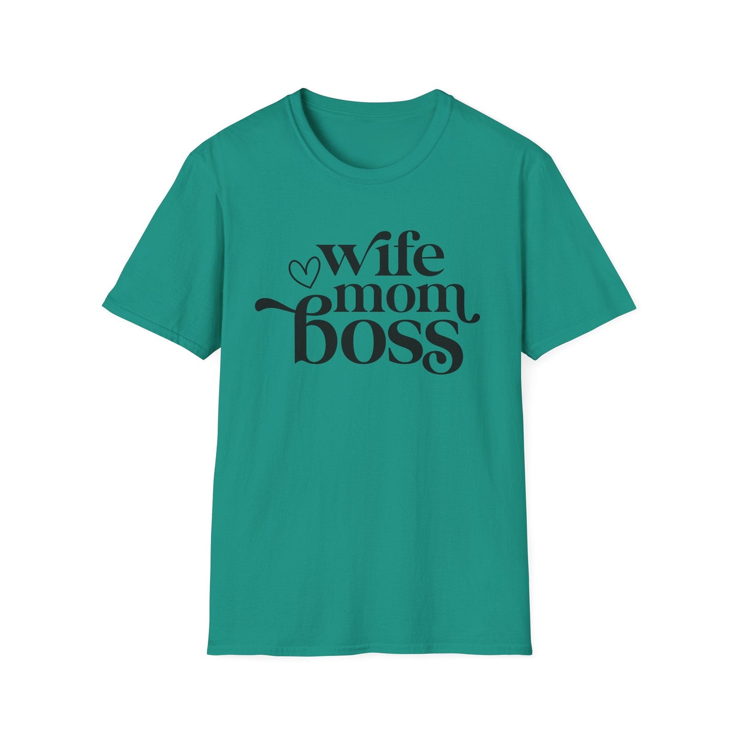 Wife Mom Boss T-Shirt, Women's Empowerment Tee, Gift for Moms, Casual Wear, Perfect for Mother's Day - Shirt Happens Graphics