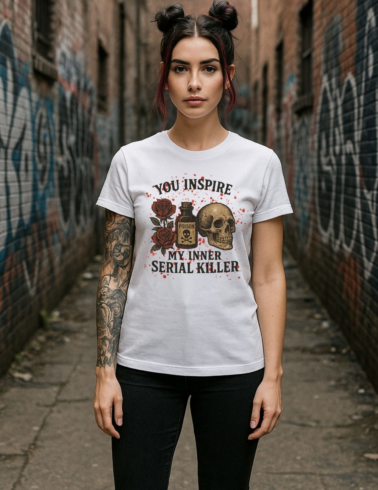 You Inspire My Inner Serial Killer T-Shirt - Tee for Halloween, Horror and True Crime Fans - Shirt Happens Graphics